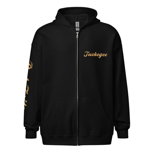 Tuskegee Airmen Tribute in Gold Special Edition Unisex Zip Hoodie