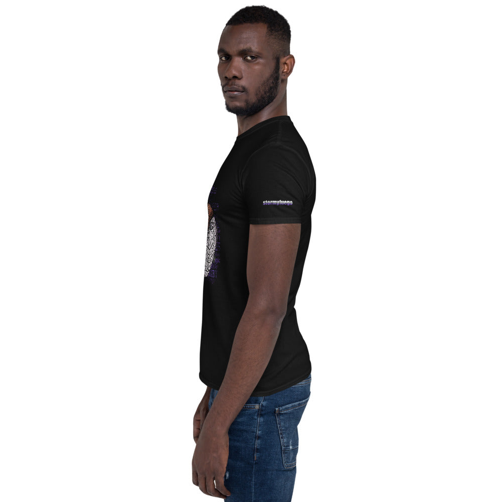 White Stratocaster Electric Guitar on Short-Sleeve Unisex T-Shirt