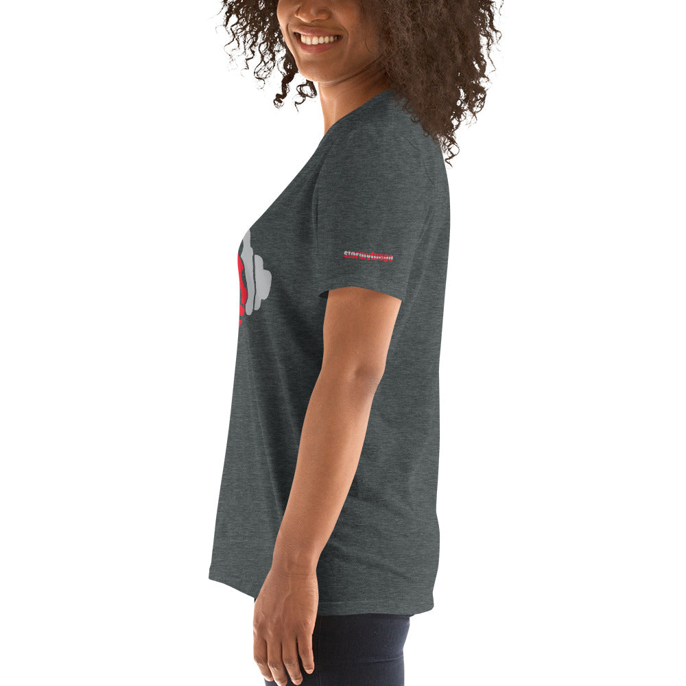 Rock Me Heart & Headphones Typography Graphic on Short-Sleeve Unisex T-Shirt