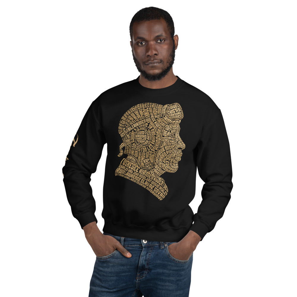 Tuskegee Airmen Tribute in Gold on Unisex Sweatshirt