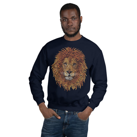 Lion Head Typography Design on Unisex Sweatshirt