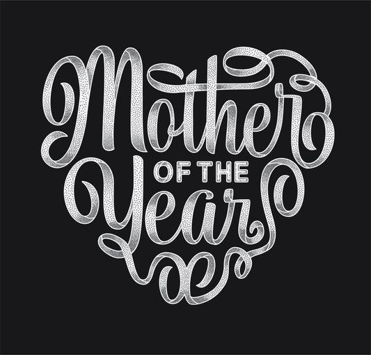 Mother of the Year Heart Design in Silver on Short-Sleeve Unisex T-Shirt