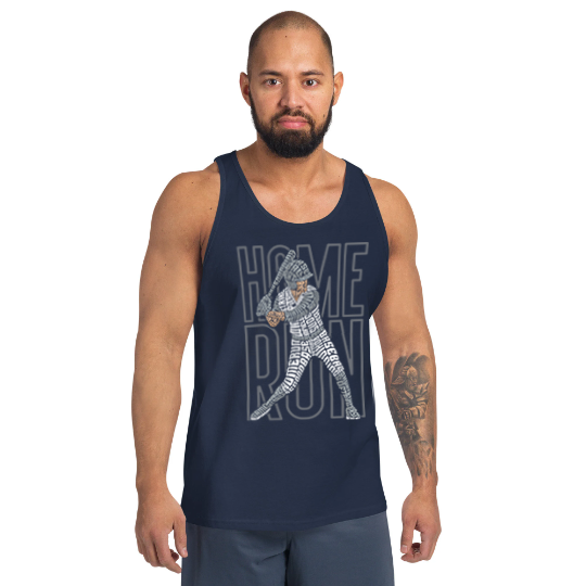 Baseball Home Run Typography Graphic on Unisex Tank Top