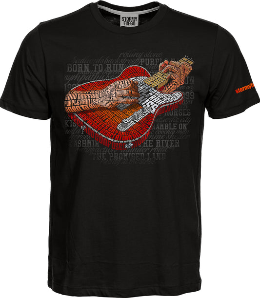 Classic Sunburst Telecaster Electric Guitar on Short-Sleeve Unisex T-Shirt