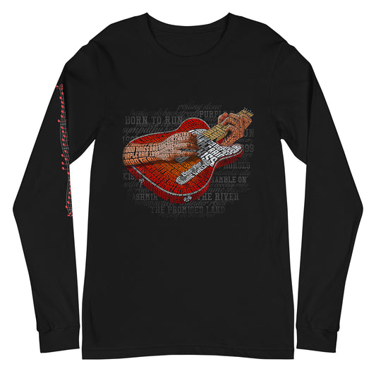 Classic Sunburst Telecaster Guitar on Unisex Long Sleeve Tee