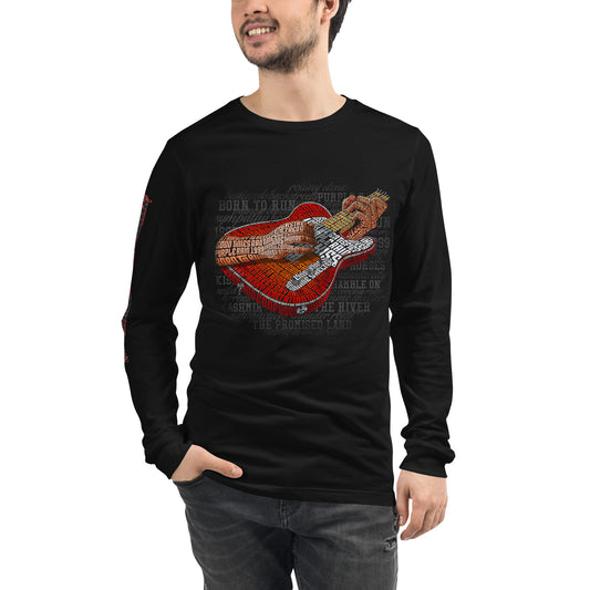 Classic Sunburst Telecaster Guitar on Unisex Long Sleeve Tee