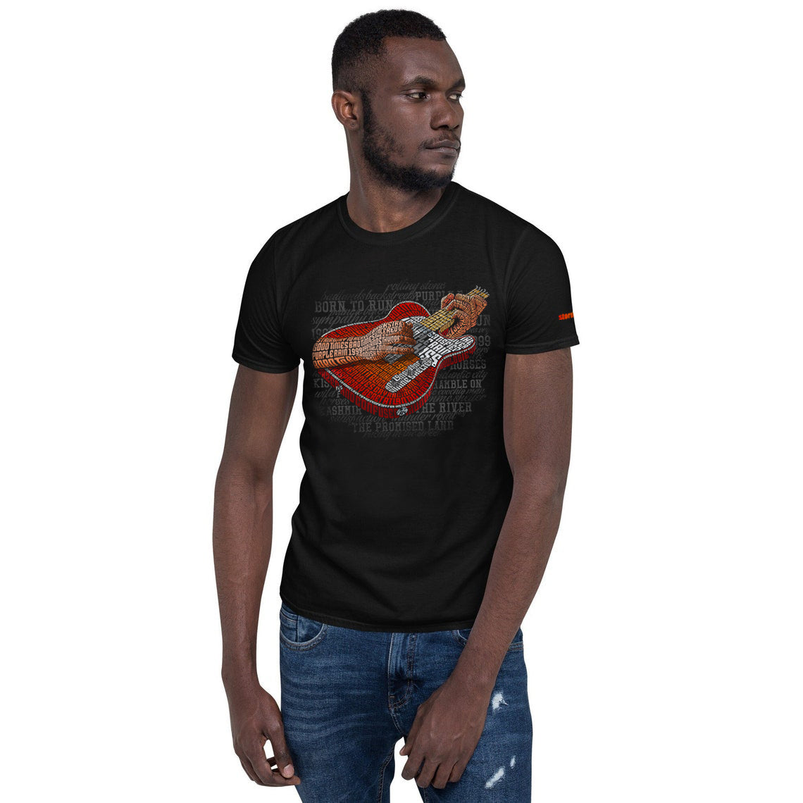 Classic Sunburst Telecaster Electric Guitar on Short-Sleeve Unisex T-Shirt