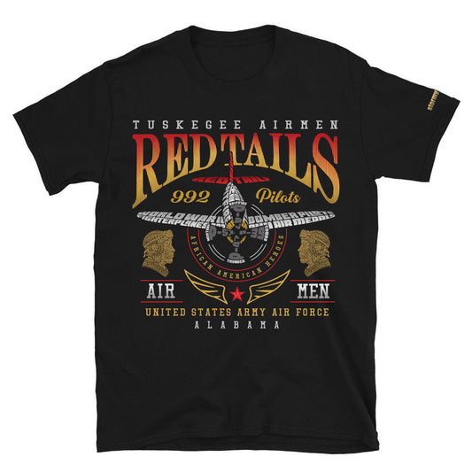 Tuskegee Airmen Red Tails Graphic on Unisex Short-Sleeve T-Shirt