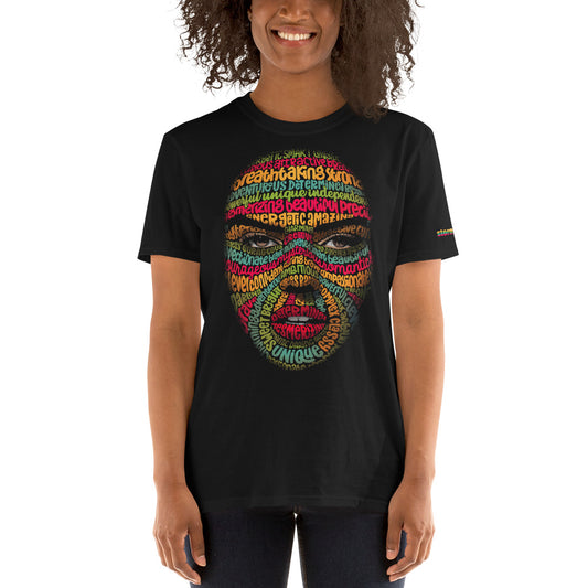 The Face of Inspiration Ladies Exclusive Empowerment Typography Graphic on Short-Sleeve Unisex T-Shirt