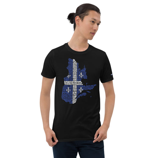 Province of Quebec Typography Graphic on Short-Sleeve Unisex T-Shirt