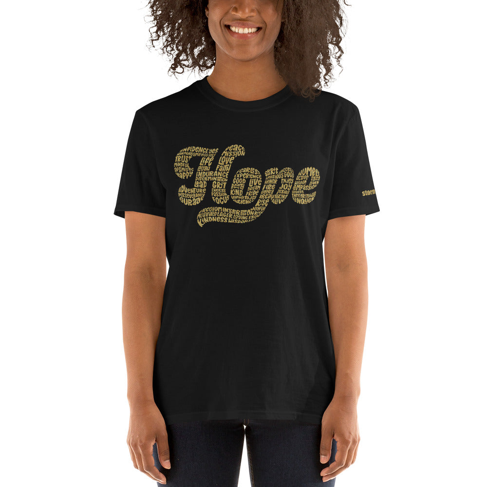 HOPE Words of Inspiration Typography Graphic on Short-Sleeve