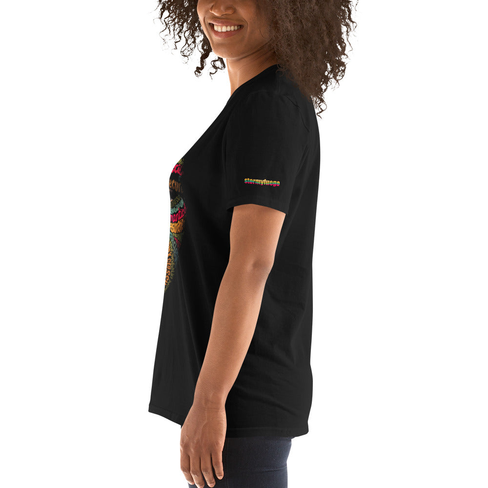 The Face of Inspiration Ladies Exclusive Empowerment Typography Graphic on Short-Sleeve Unisex T-Shirt