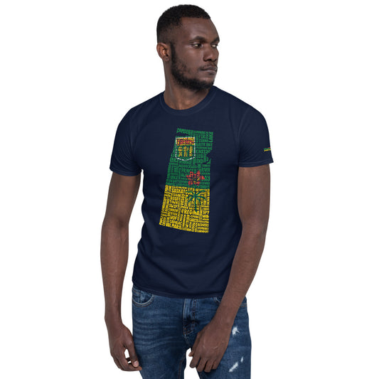 Province of Saskatchewan Typography Graphic on Short-Sleeve Unisex T-Shirt
