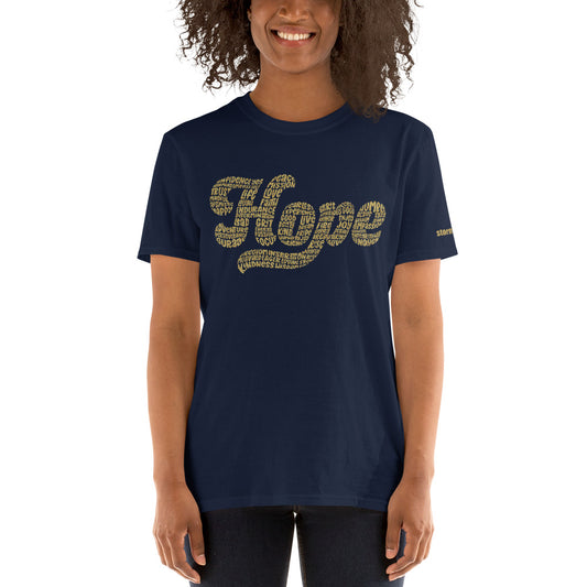 HOPE Words of Inspiration Typography Graphic on Short-Sleeve Unisex T-Shirt