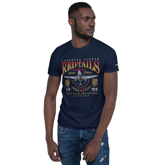 Tuskegee Airmen Red Tails Graphic on Unisex Short-Sleeve T-Shirt
