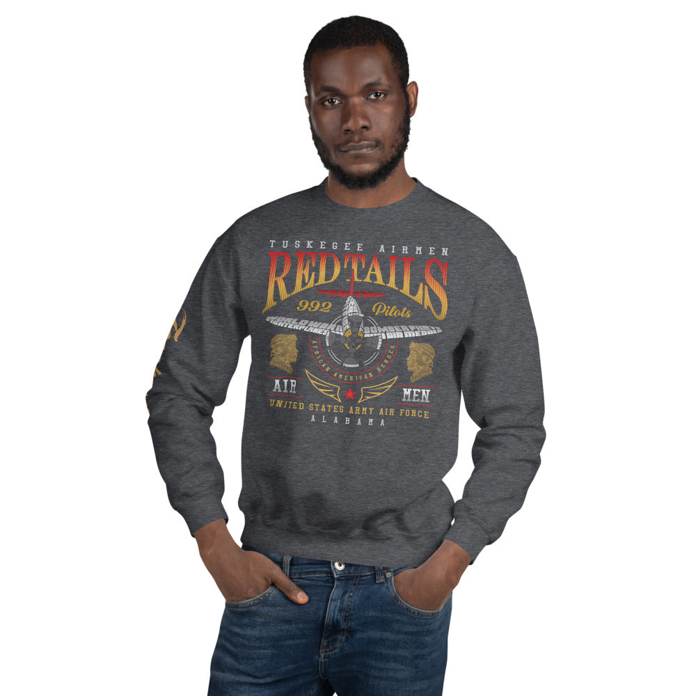 Tuskegee Airmen Red Tails Graphic on Unisex Sweatshirt