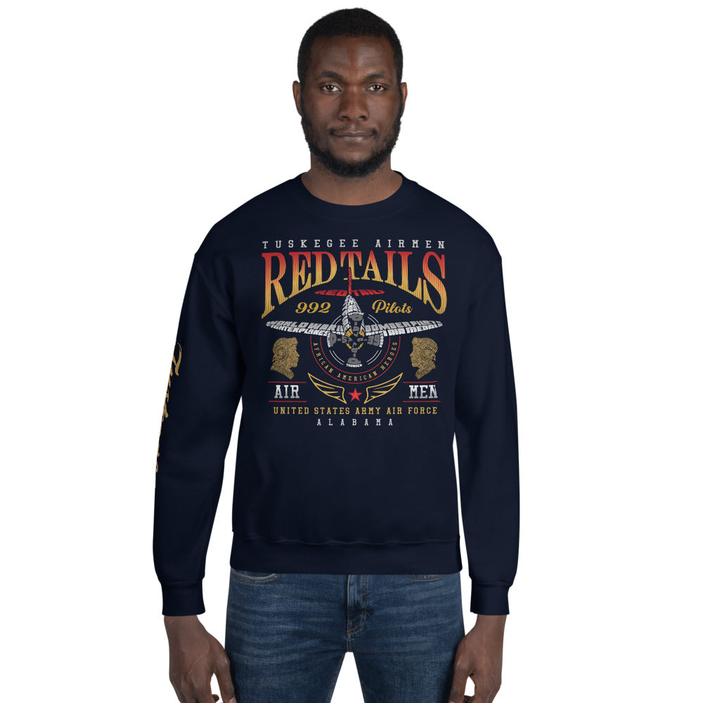 Tuskegee Airmen Red Tails Graphic on Unisex Sweatshirt