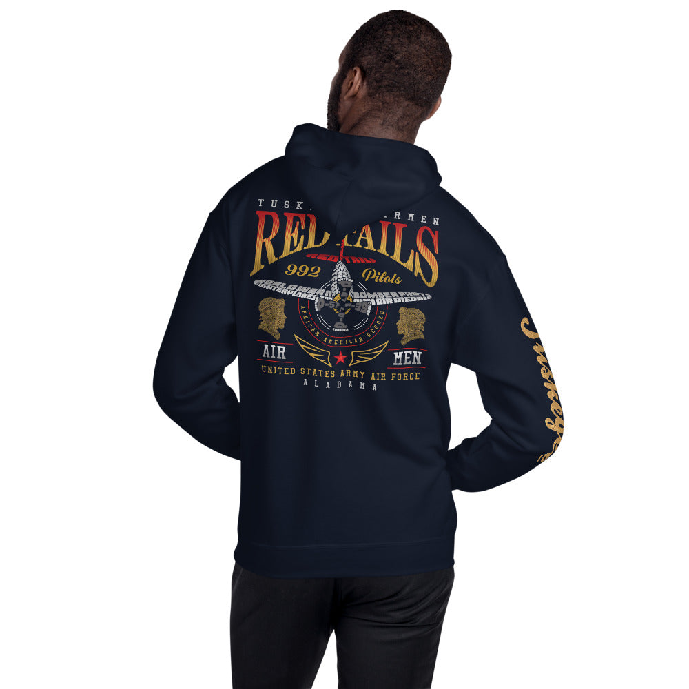 Tuskegee Airmen Red Tails Graphic on Unisex Hoodie