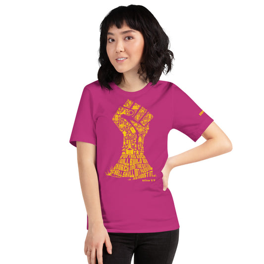 Matthew 16:18 Christian Inspiration Typography Graphic on Short-Sleeve Unisex T-Shirt