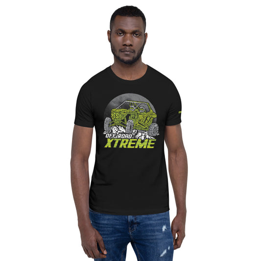 Off Road Xtreme in Green Typography Graphic on Short-Sleeve on Short-Sleeve Unisex T-Shirt