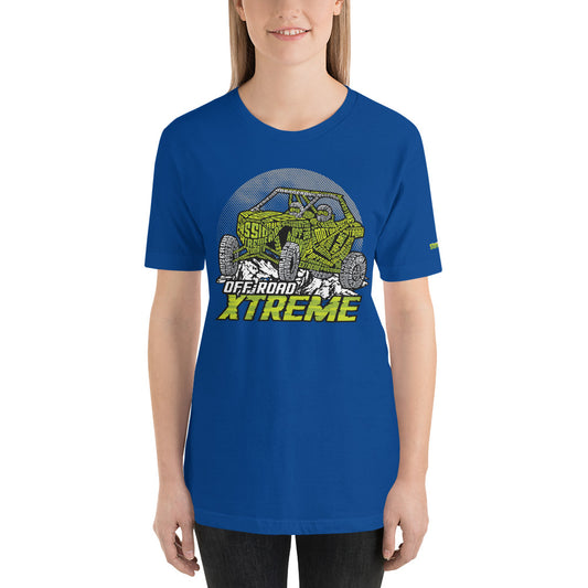Off Road Xtreme in Green Typography Graphic on Short-Sleeve on Short-Sleeve Unisex T-Shirt