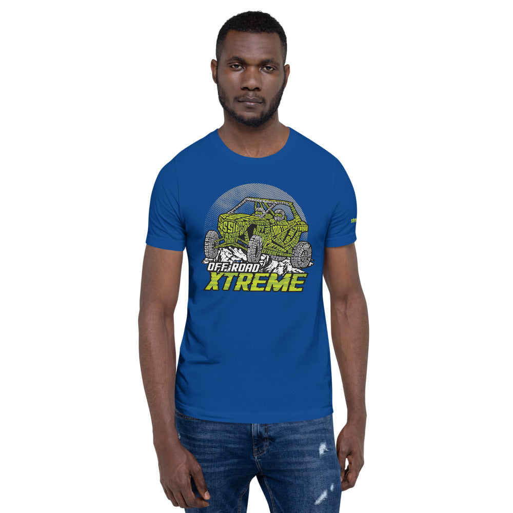 Off Road Xtreme in Green Typography Graphic on Short-Sleeve on Short-Sleeve Unisex T-Shirt